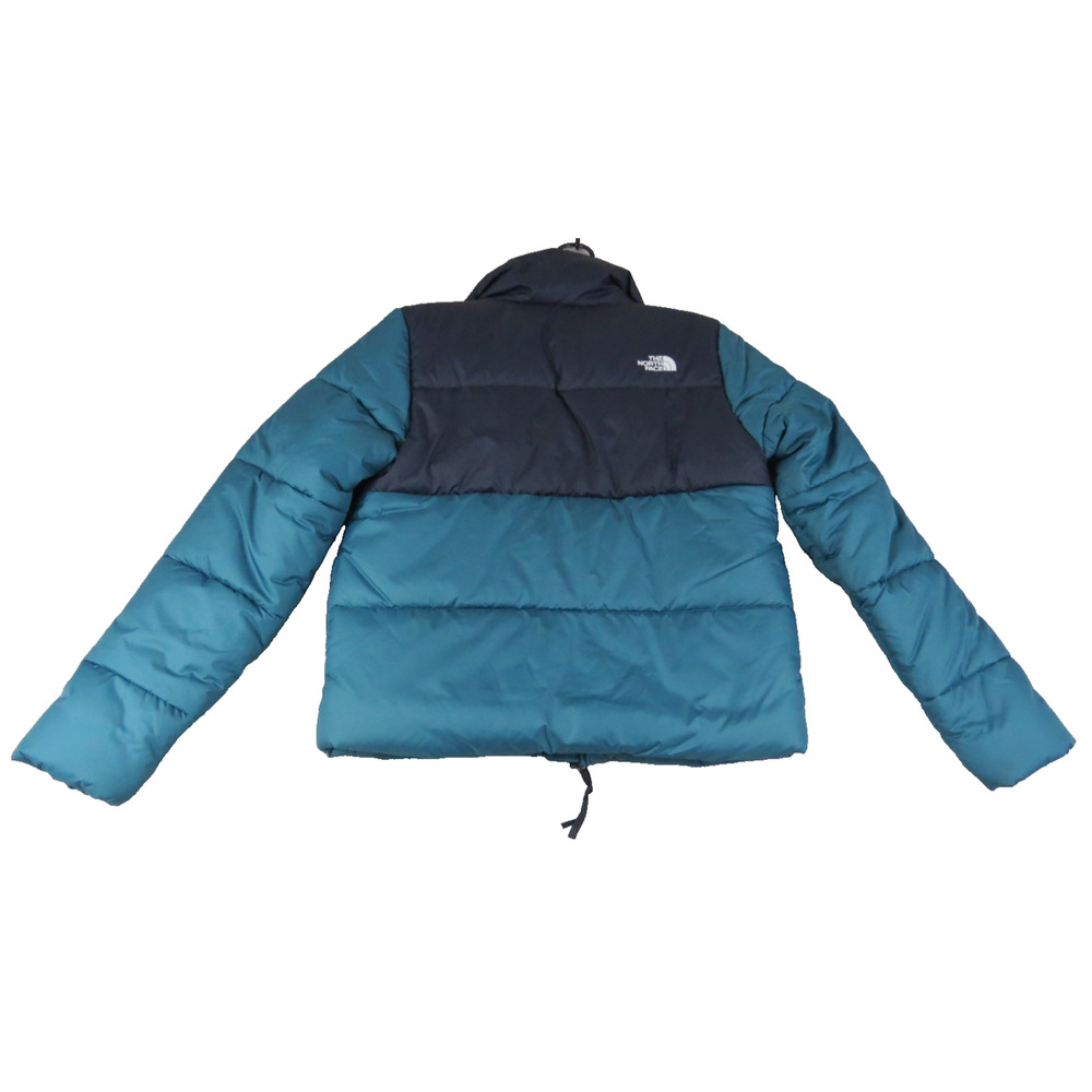 The North Face Womens Saikuru Puffer Jacket S Blue Black Full Zip Insulated Coat - Picture 9 of 13